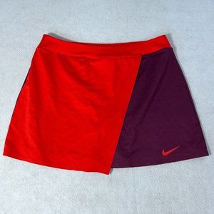 Nike Skort Large Tall LT Dri-Fit Red Purple Colorblock Tennis Golf
